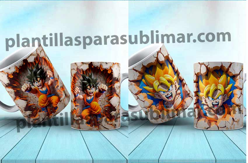 Plantillas-3D-gOKU-DragonBall