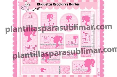 Plantillas-Etiquetas-escolares-Barbie