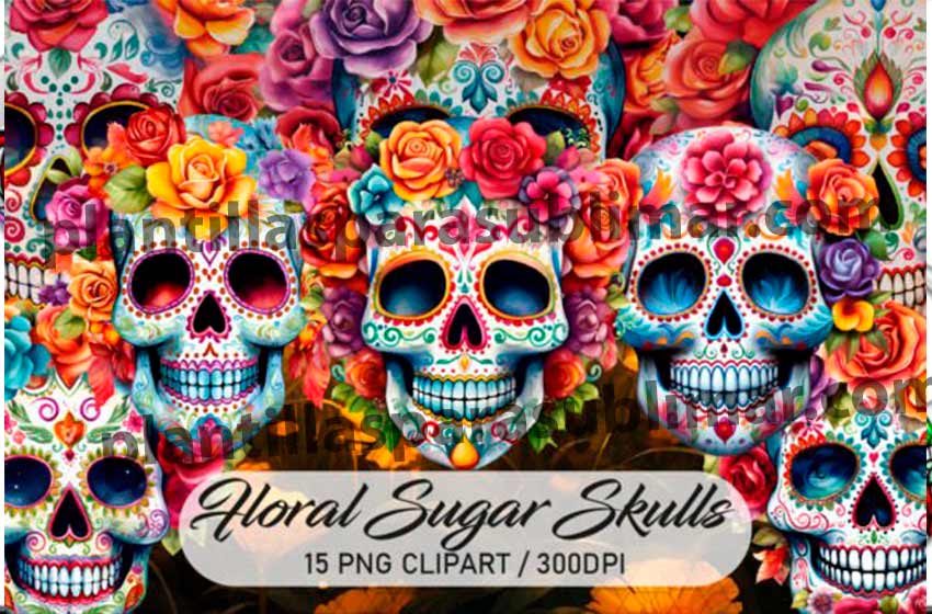 Calaveras-de-azucar-Clipart-PNG