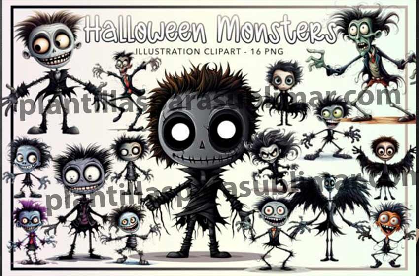  Monster-Halloween-Clipart-PNG