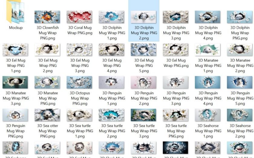 Plantillas Efecto 3d Animales acuaticos