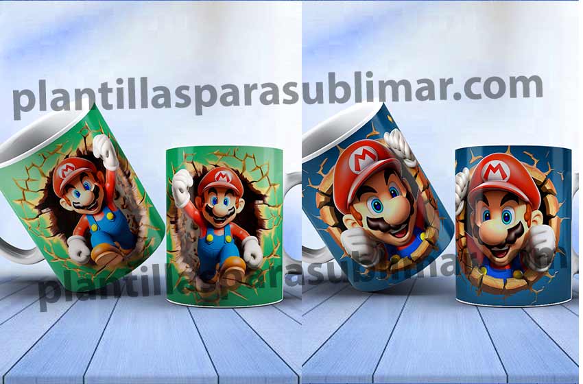 Plantillas-efecto-3D-Mario-bros