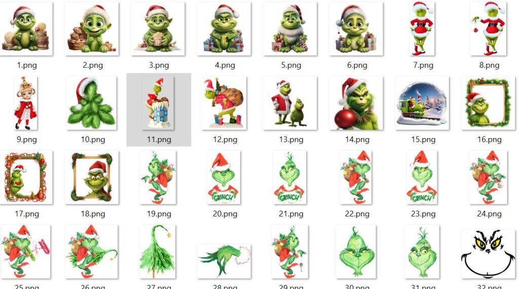 130 imagenes Grinch clipart PNG