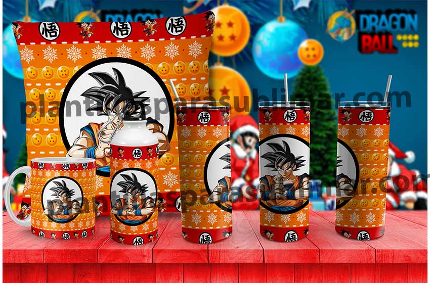 Dragon-Ball-Goku-Navidad-Tumbler-tAZA