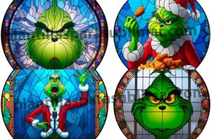 Esferas-el-grinch-Sublimar-Vitral-PNG