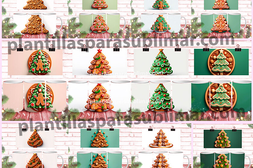  Plantillas-3D-Arbol-Navidad-Galleta-taza