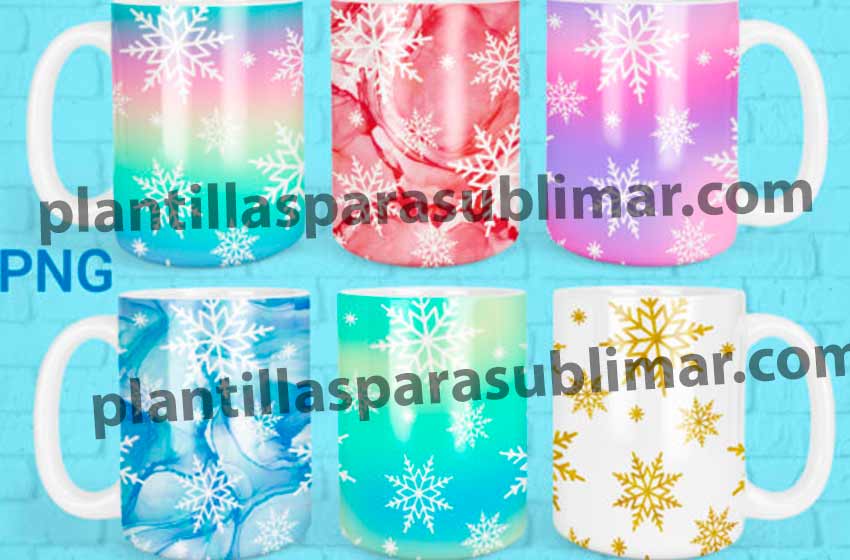 Plantillas-Copos-de-nieve-Tazas