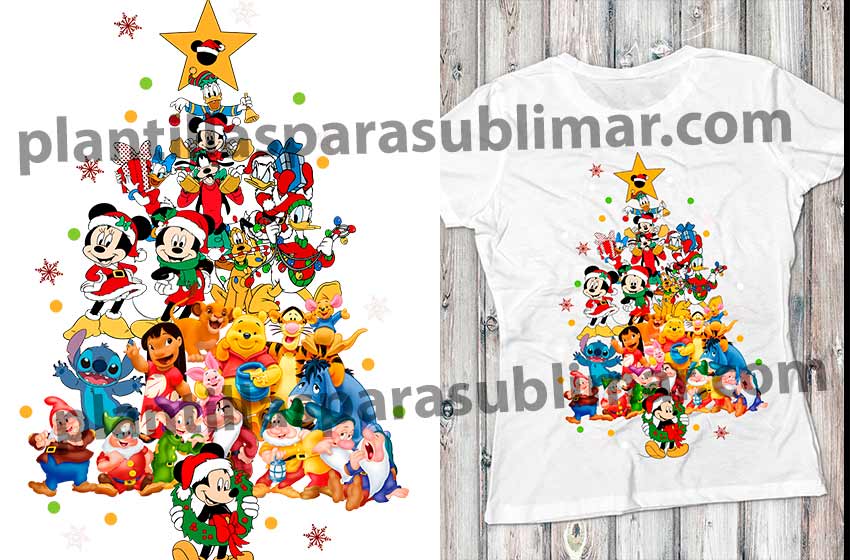 Arbol-Navidad-Disney-PNG-sUBLIMAR