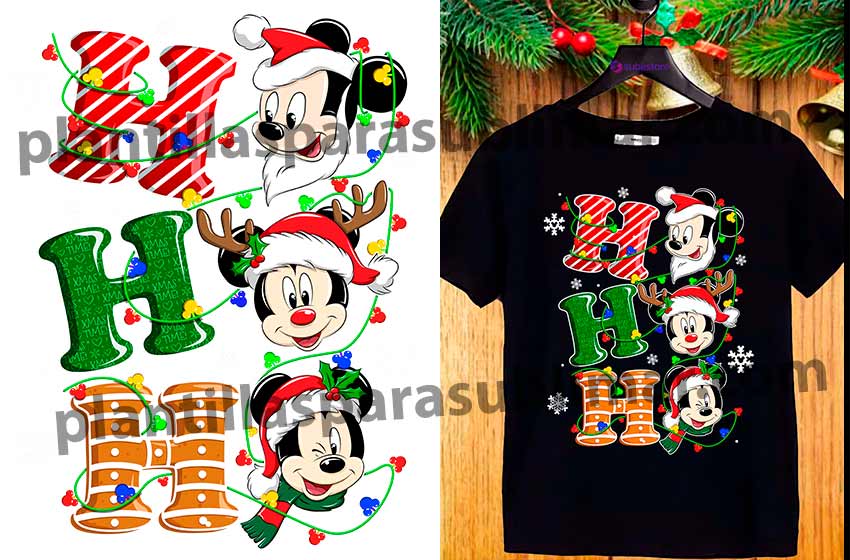 HO-HO-HO-Mickey-Playera-Navidad