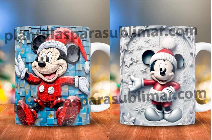Mickey-3D-Plantillas-Tazas-Navidad