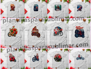 Pack-Santa-Motocicleta-VectoresPNG