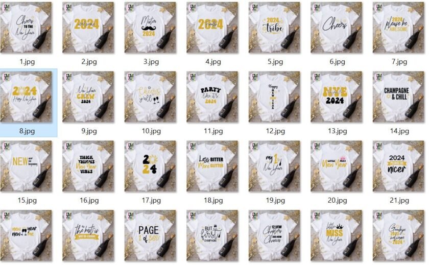 60 Vectores 2024 Año nuevo New year