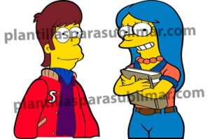 Homero-Marge-Jovenes-Universitarios-Vector-png