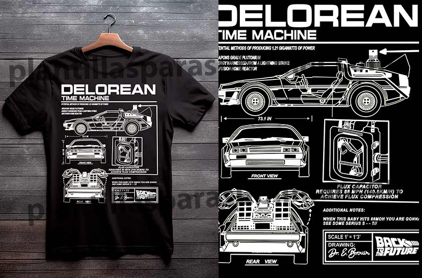 Planos-Delorean-DTF-Plantilla-fondo-negro