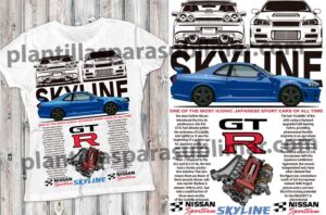 Skyline-nissan-Vector-Plantilla-DTF-Sublimar