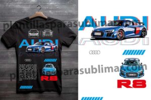 Audi-R8-Plantilla-DTF-sUBLIMACION