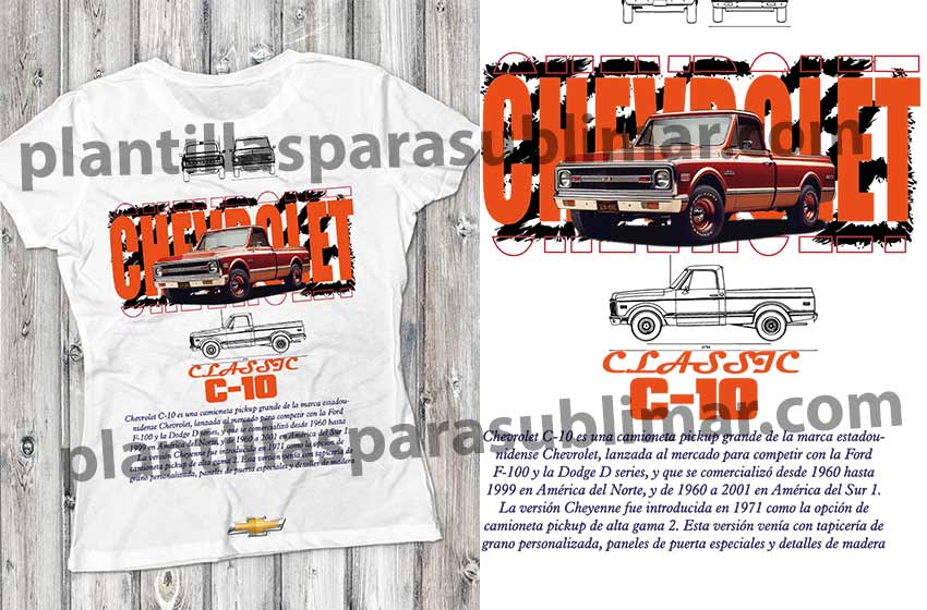 Plantilla-Camioneta-Chevrolet-C-10