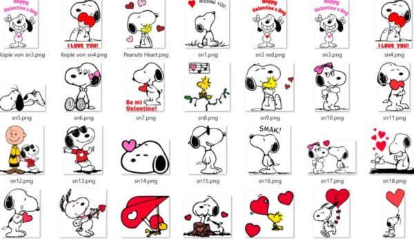 Snoopy San Valentin Enamorado Vector Corte – Plantillas para sublimar