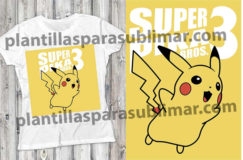 Super pika bros Pikachu vector