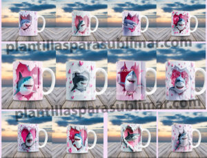 Tiburon Corazon 3D 21 plantillas