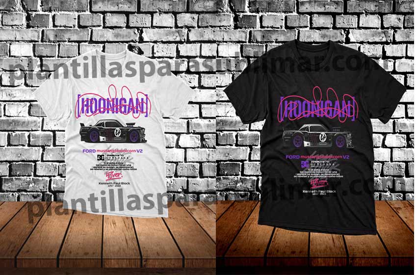 hoonigan DTF Sublimar Autos plantillas