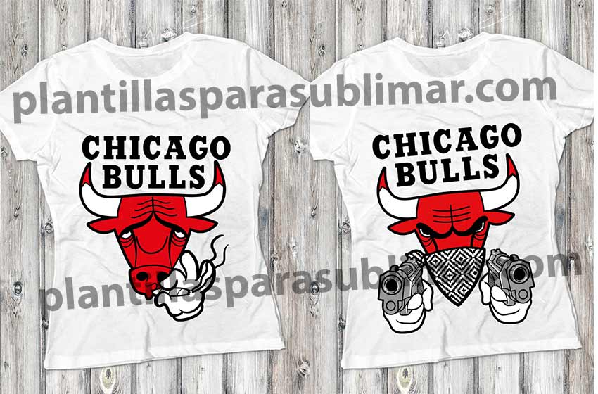 Chicago bulls fumando arma vector