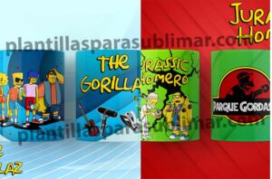 Jurassic-homero-Gorillaz-Simpson-Plantilla