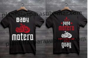 Duos-Padre-e-hijo-Motero-Motocicletas-Vector