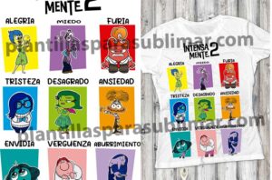 Intensamente Vector Personajes Playera
