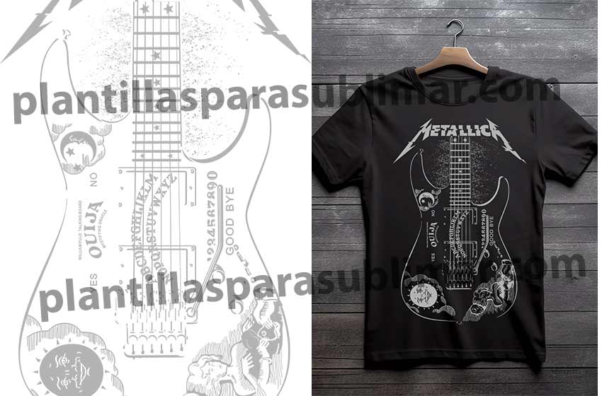 Metallica-Guitarra-OUIJA-Vector-DTF