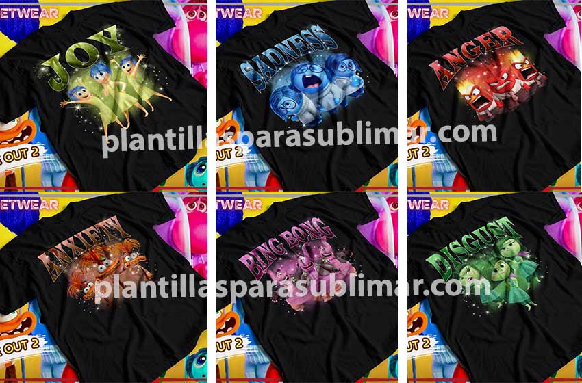 Plantillas Playera Intensamente PNG
