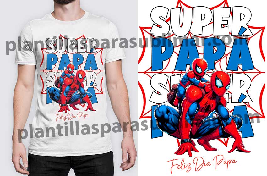 Spiderman Padre e hijo Plantilla