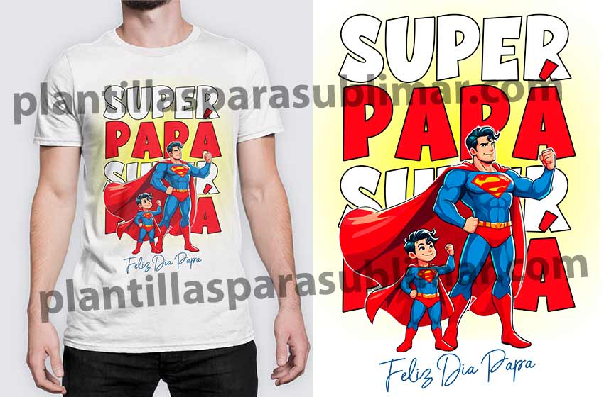 Superman padre e hijo playera