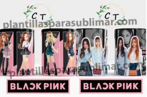 Plantillas-Black-Pink-taza-sublimar
