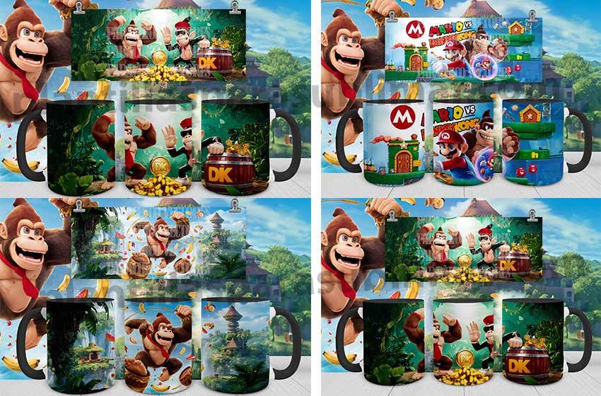 Plantillas-MarioBros-DonKEY-Gratis-Taza