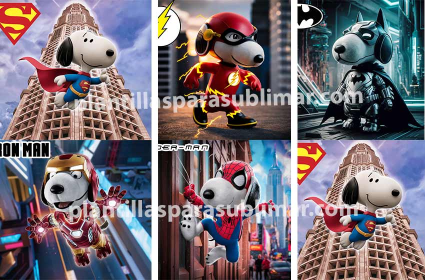 Super-heroes-Snoopy-Tumbler-Plantilla