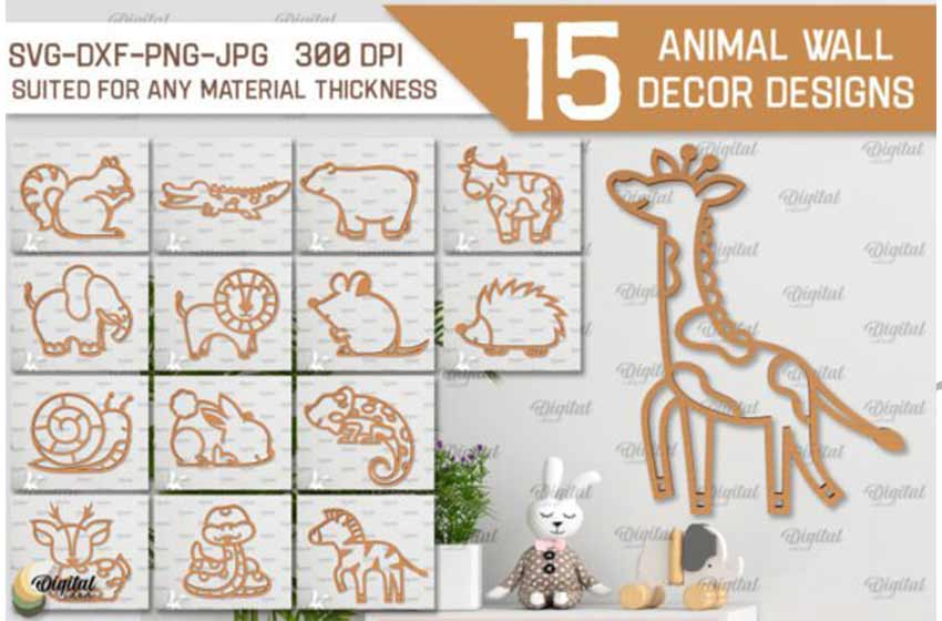 Decoraciones-Muro-Animales-corte-laser