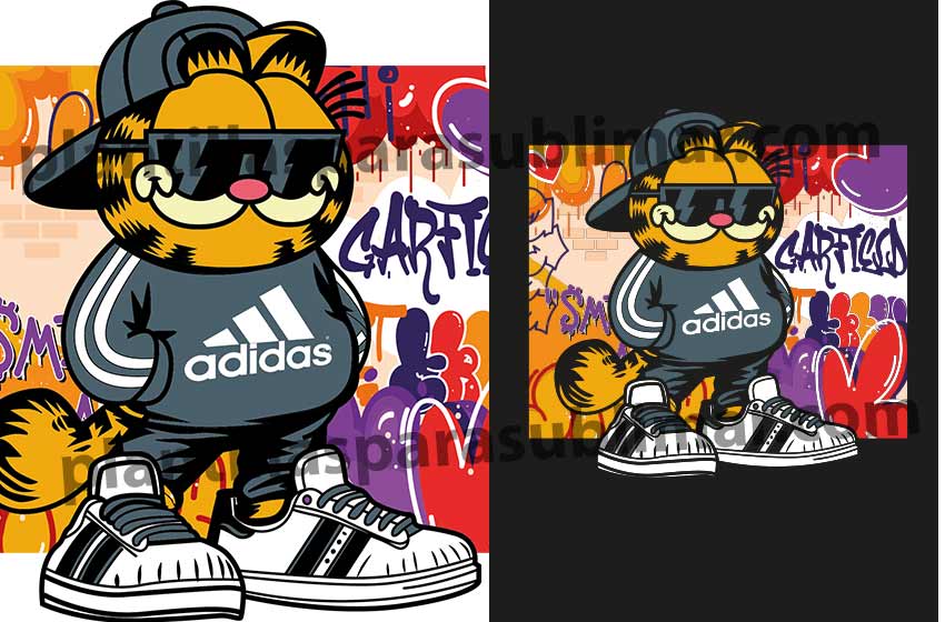 Garfiel Adidas Deportivo Vector png