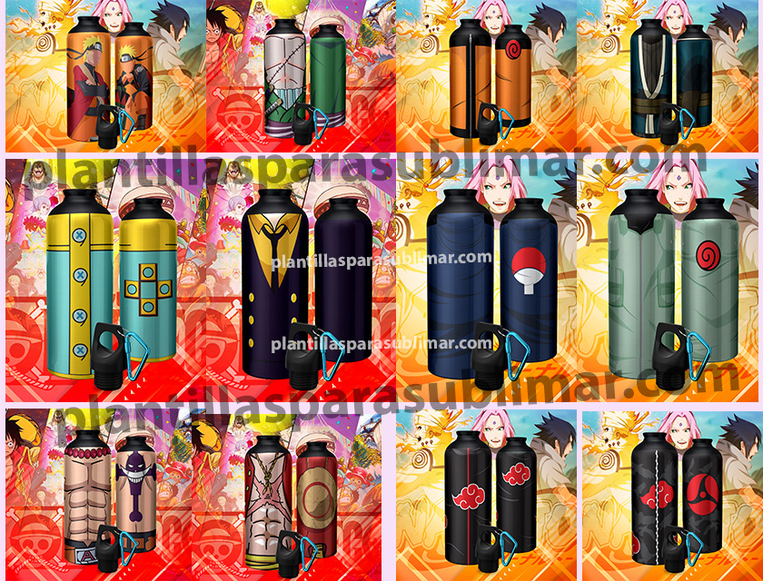 Termos-botellas-Tomato-todo-Onepiece-Naruto