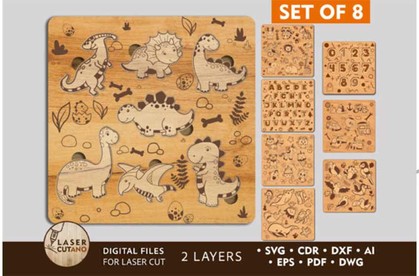 puzzle-animales-numeros-letras-corte-laser