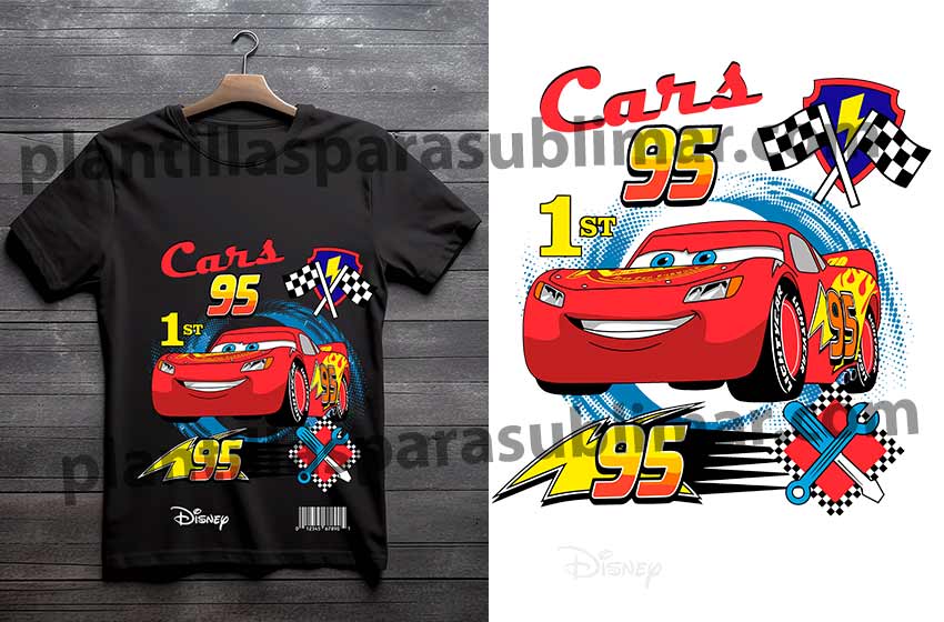 rayo-mcqueen-cars-Plantilla-DTF-Sublimacion