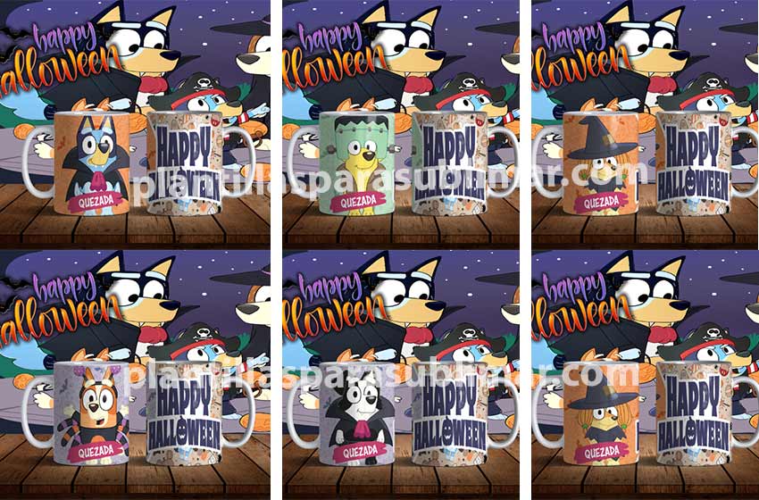 Bluey-Halloween-Tazas-plantillas