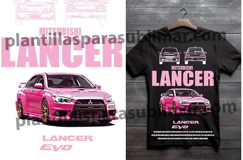 Plantilla Lancer Evo DTF Mitsubishi