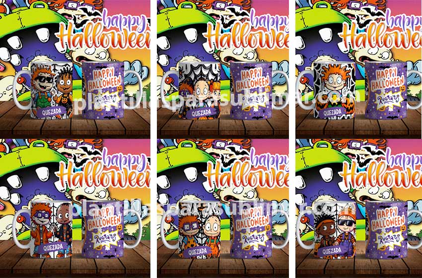 Rugrats Halloween Plantillas tazas