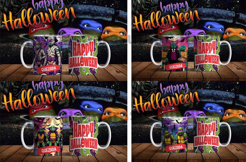 Tortugas ninja Halloween tazas