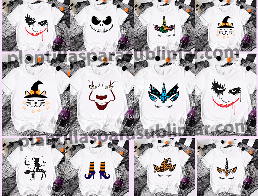 Vectores-Halloween-Playera-Corte-Sublimacion