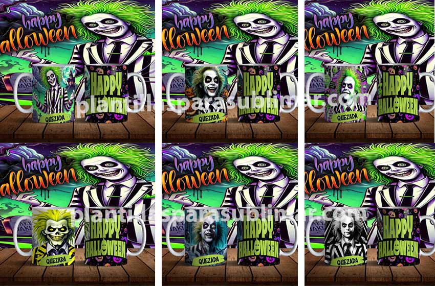 plantillas beetlejuice gratis tazas