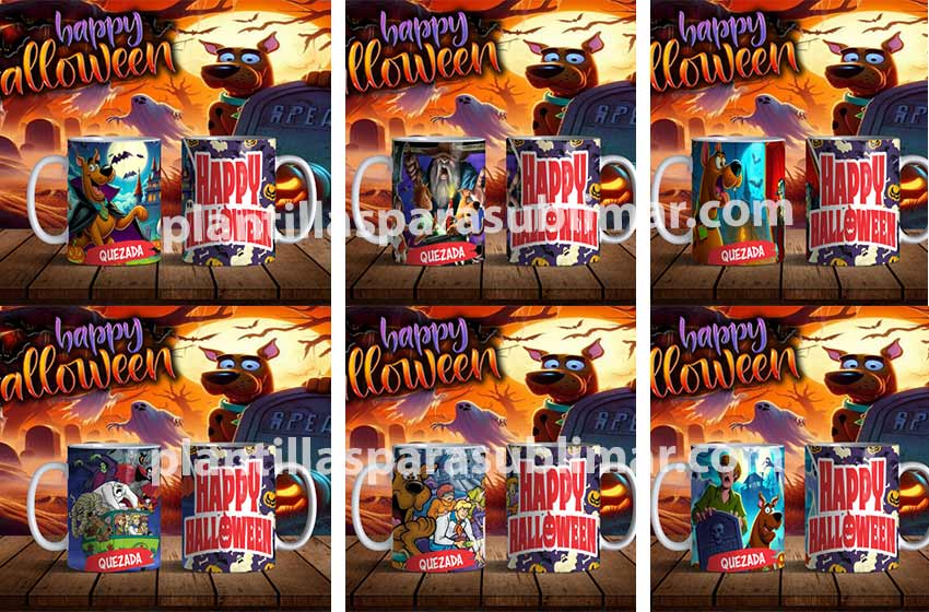 scooby doo Halloween plantillas Gratis