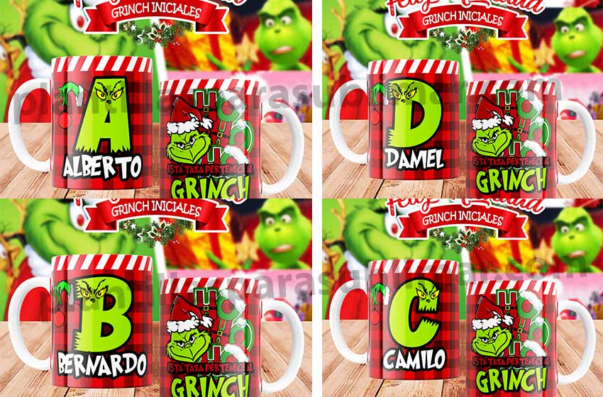 Abecedario-GRinch-alfabeto-tazas