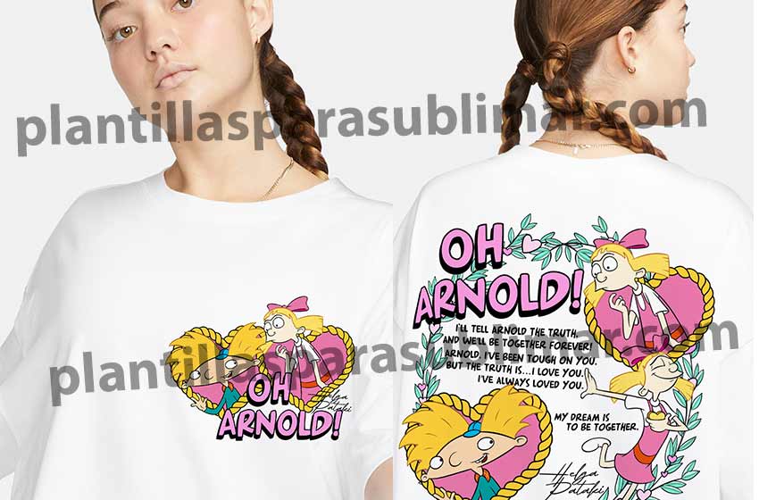 Caricatura-oh-arnold-Playera-plantilla